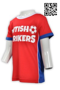 T586訂製運動T恤 設計運動T恤 青少年足球培訓 青年足球訓練T恤 運動T恤製造商     紅橙色